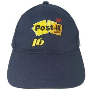 HeadToToe Baseball Cap Blue Yellow OS Post-it 16 Roush Racing National Guard Hat